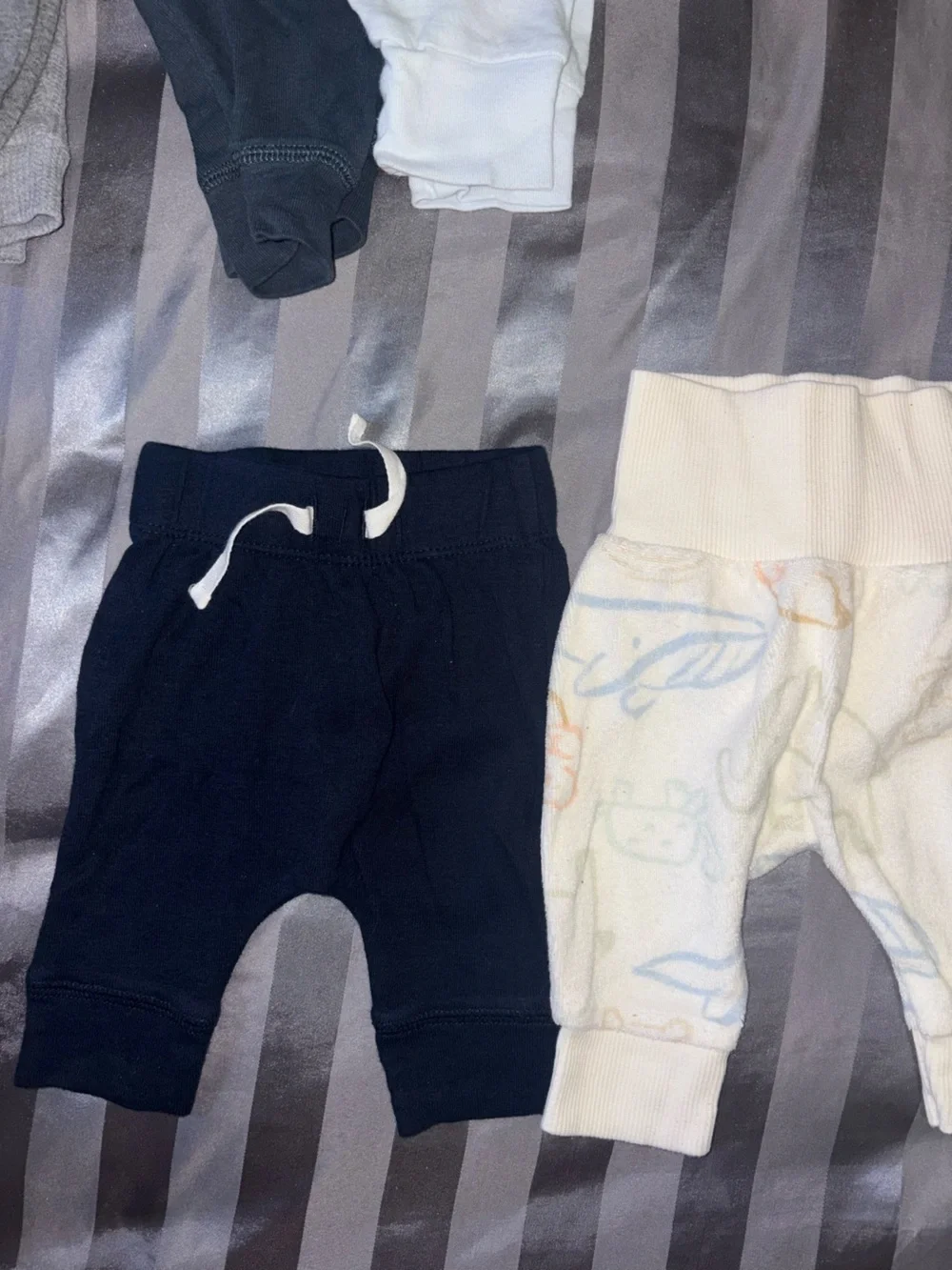 Carter's Navy, Gray, Black & White Toddler Joggers and Onesies Bundle